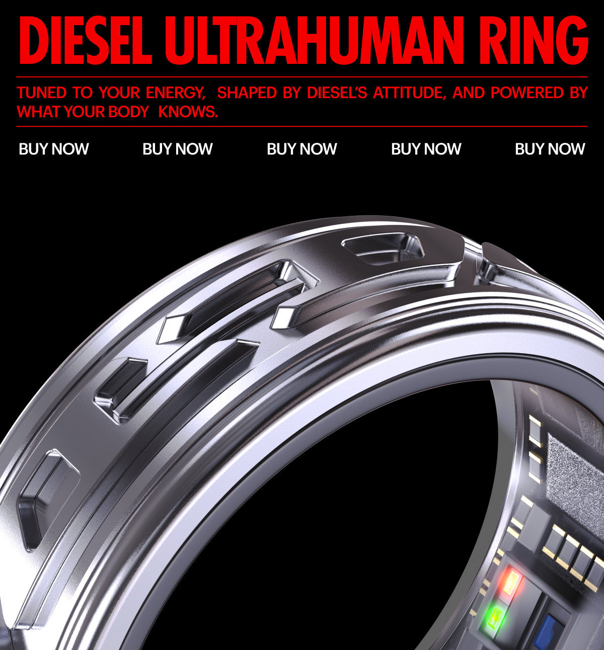 Ultrahuman e Diesel lanciano un’edizione speciale del Ring Air dal design audace 6