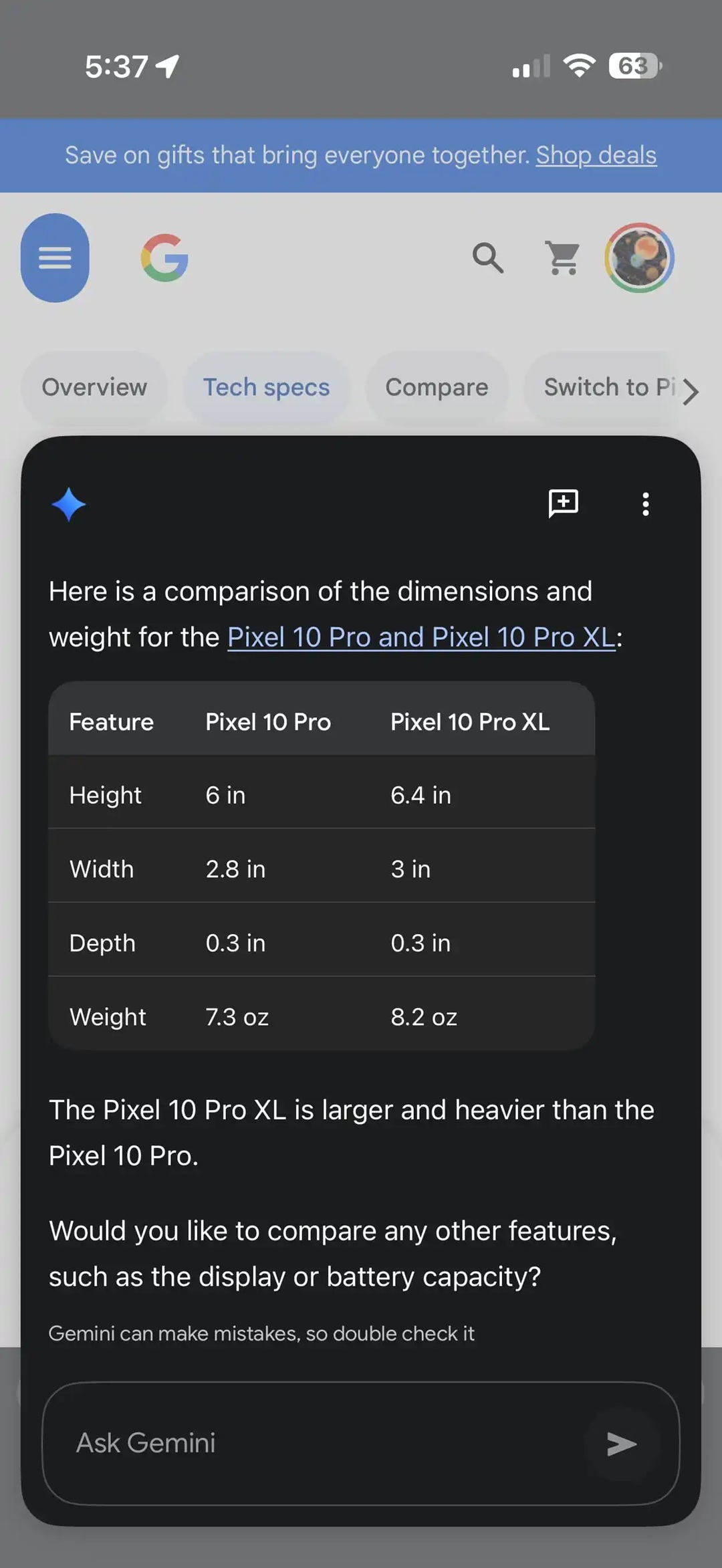 Google integra Gemini in Chrome per iPhone con una UI ben nota agli utenti Android 5