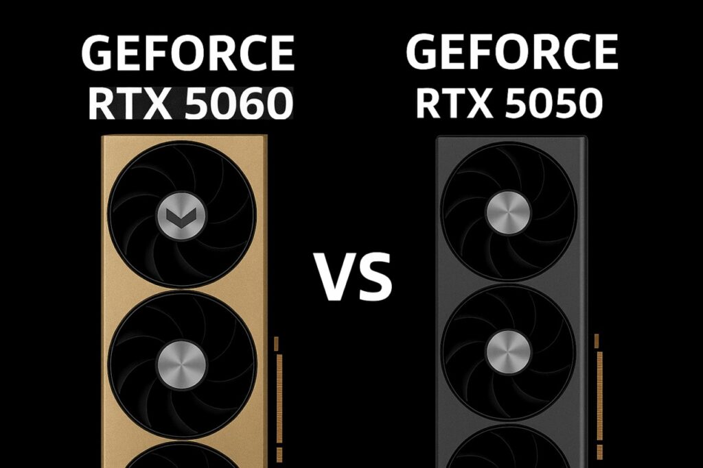 NVIDIA GeForce RTX 5060 vs GeForce RTX 5050 copertina
