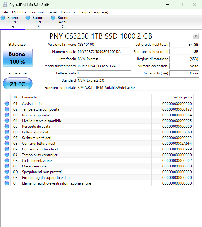 PNY CS3250 info