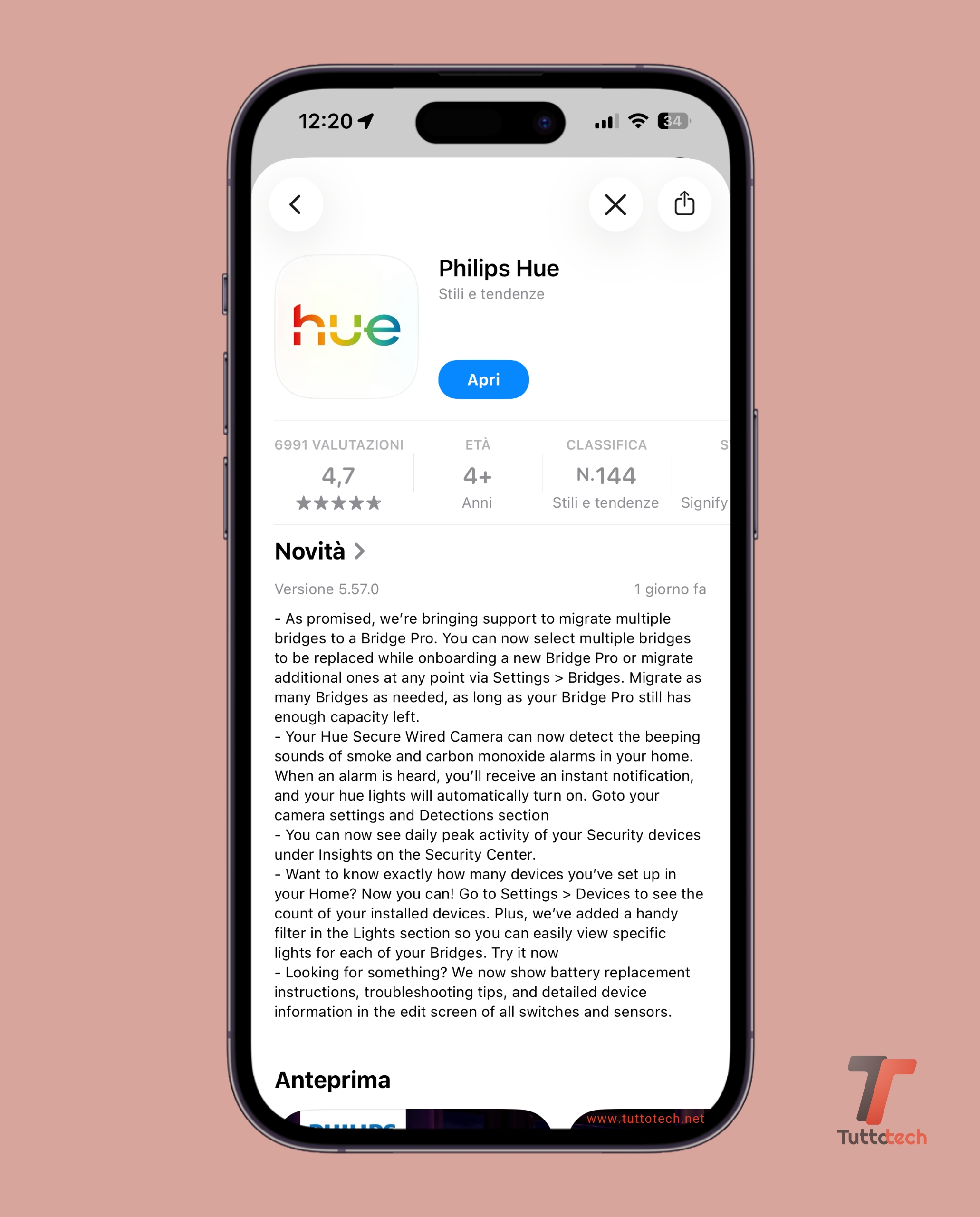 Philips Hue app v5.57.0 changelog