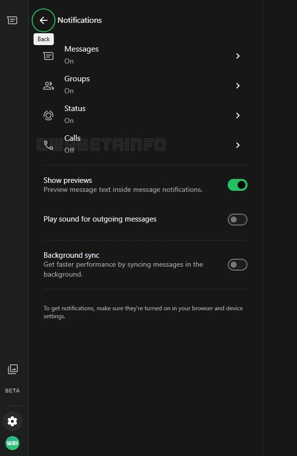 whatsapp web notifiche chiamate