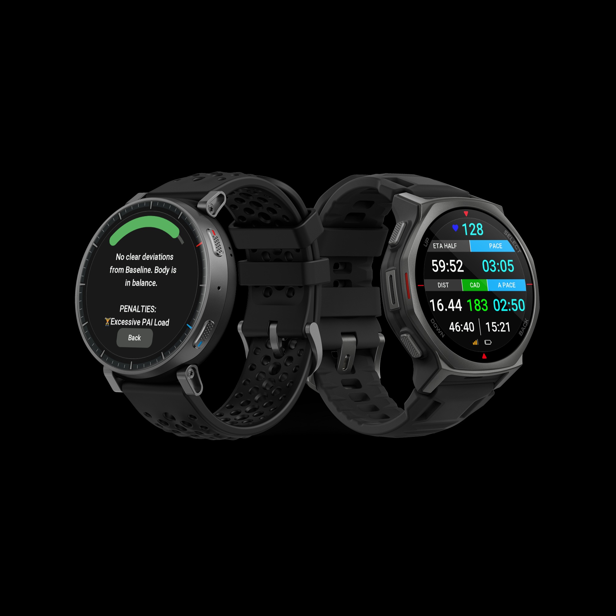 Active Max and T-Rex 3 Pro 44 mm