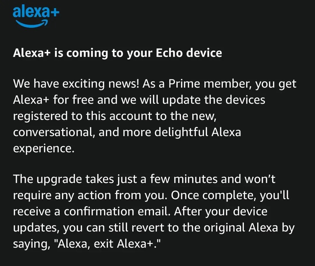 Aggiornamento Alexa Plus