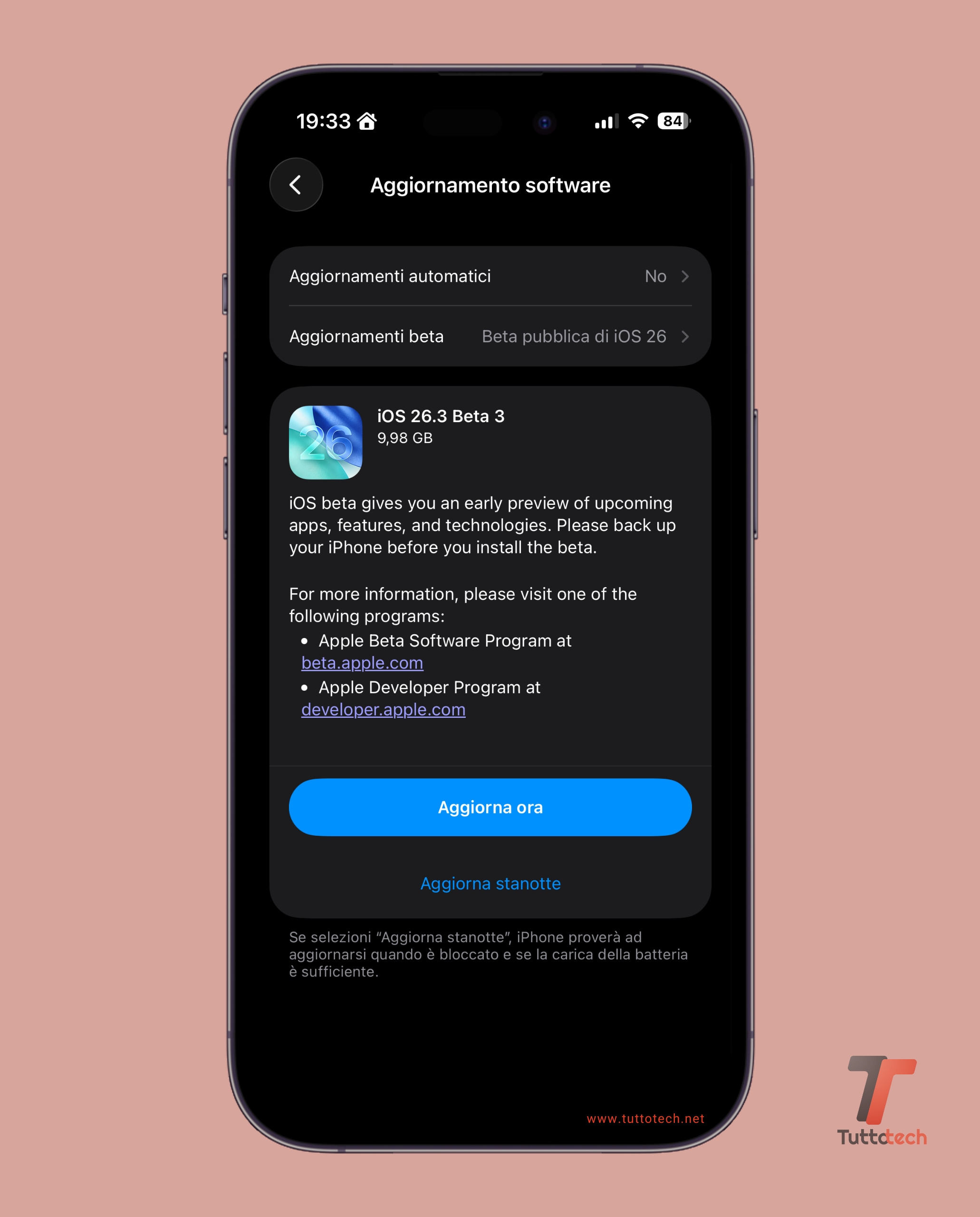 Apple iOS 26.3 PB3 on iPhone 14 Pro