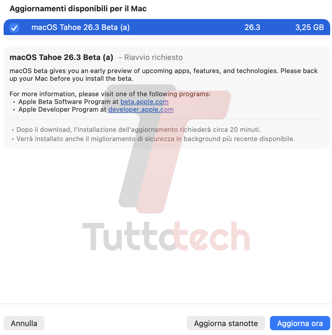 Apple macOS 26.3 Tahoe Beta (a) on MacBook Pro 16 M1 Pro tt