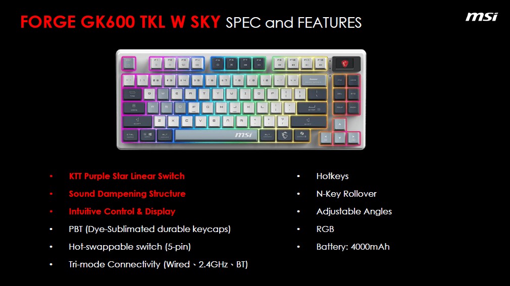 FORGE GK600 TKL W SKY