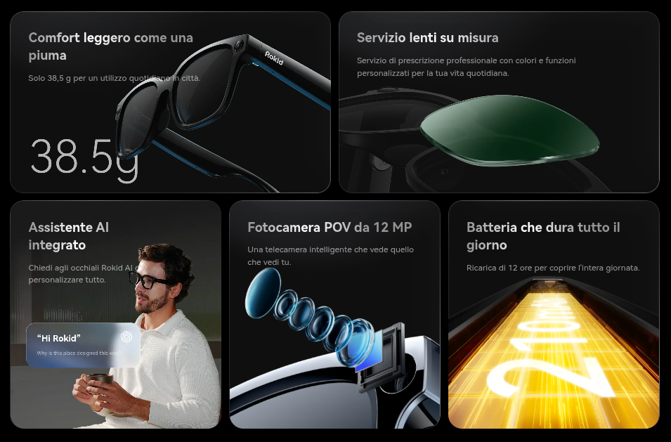 rokid ai style occhiali smart