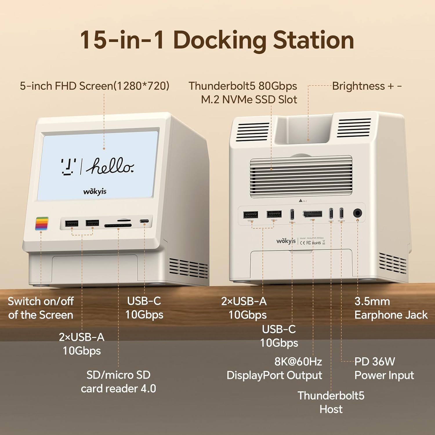 Wokyis M5 è la docking station che trasforma il Mac Mini in un piccolo Macintosh vintage 5