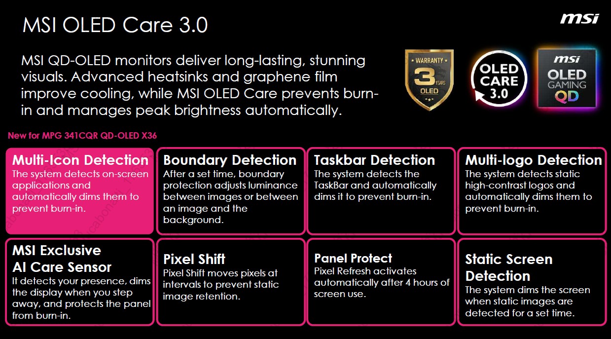 msi ces mpg qd oled oled care 3
