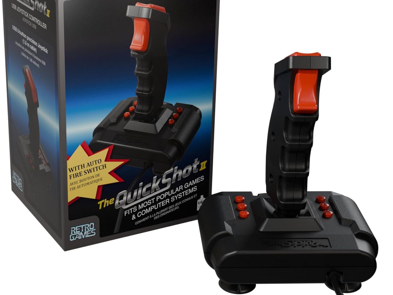 Il leggendario joystick Quickshot II torna sul mercato con anima retrò, ma con USB