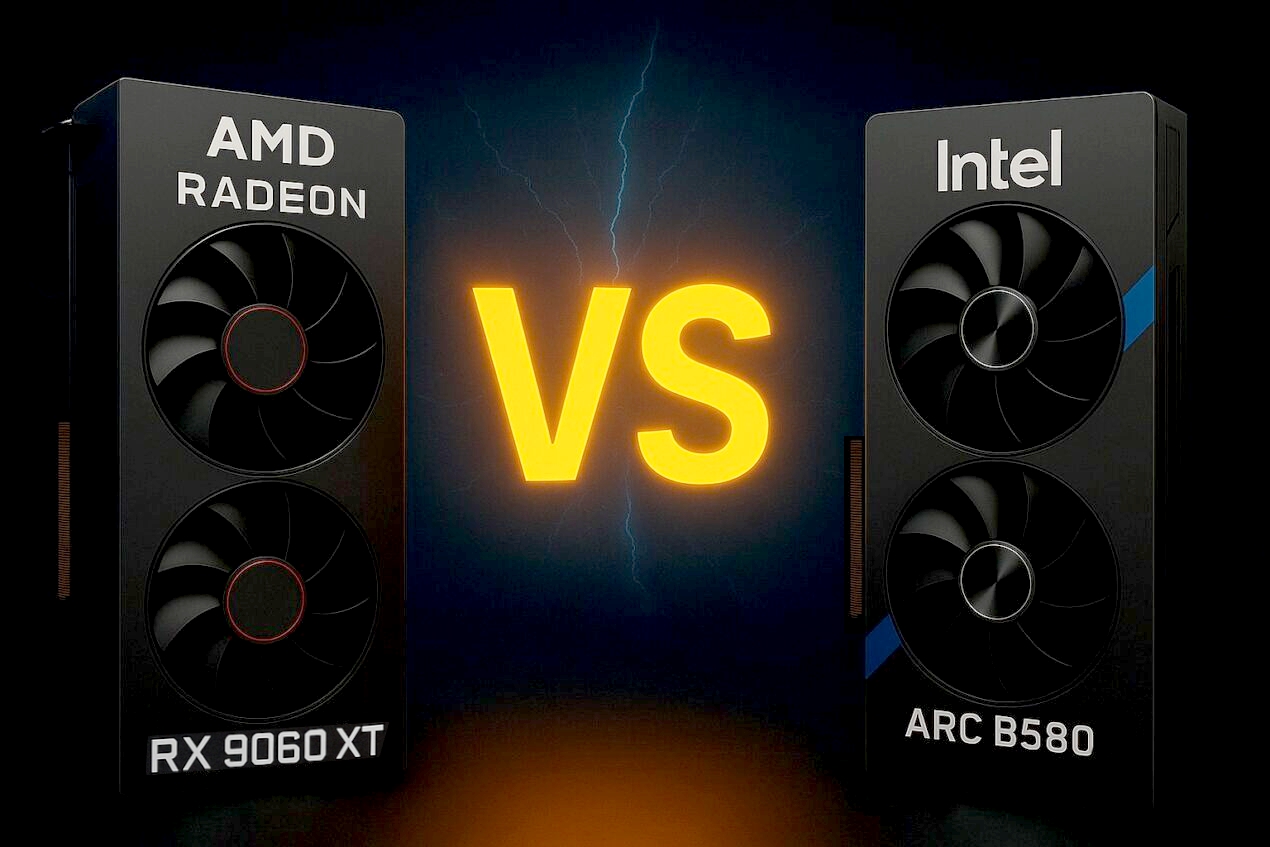 AMD Radeon RX 9060 XT 16 GB vs Intel Arc B580: gaming, consumi e prezzi