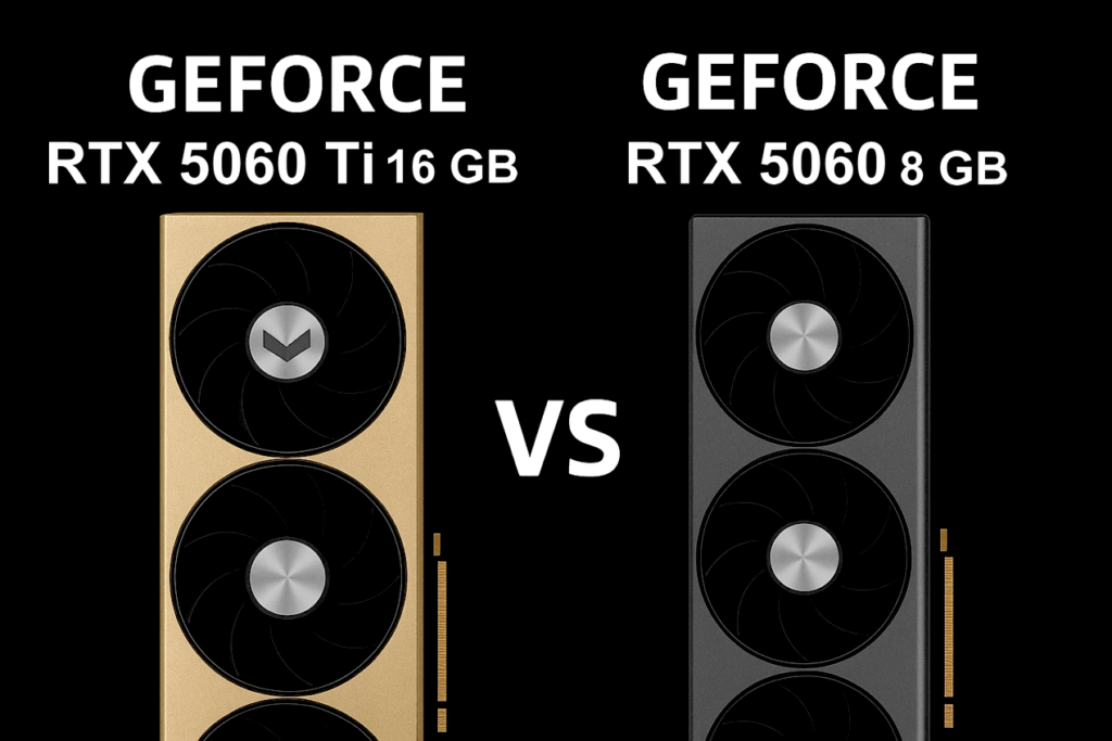 geforce rtx 5060 ti 16 GB vs rtx 5060 8 GB
