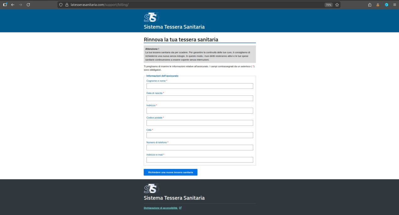 Attenzione alle email sul rinnovo della Tessera Sanitaria: è una truffa