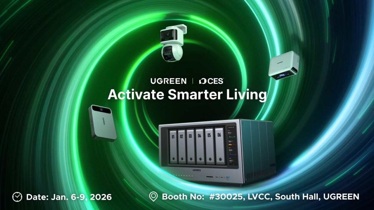 UGREEN presenta al CES 2026 il nuovo ecosistema intelligente: NAS, sicurezza smart e ricarica