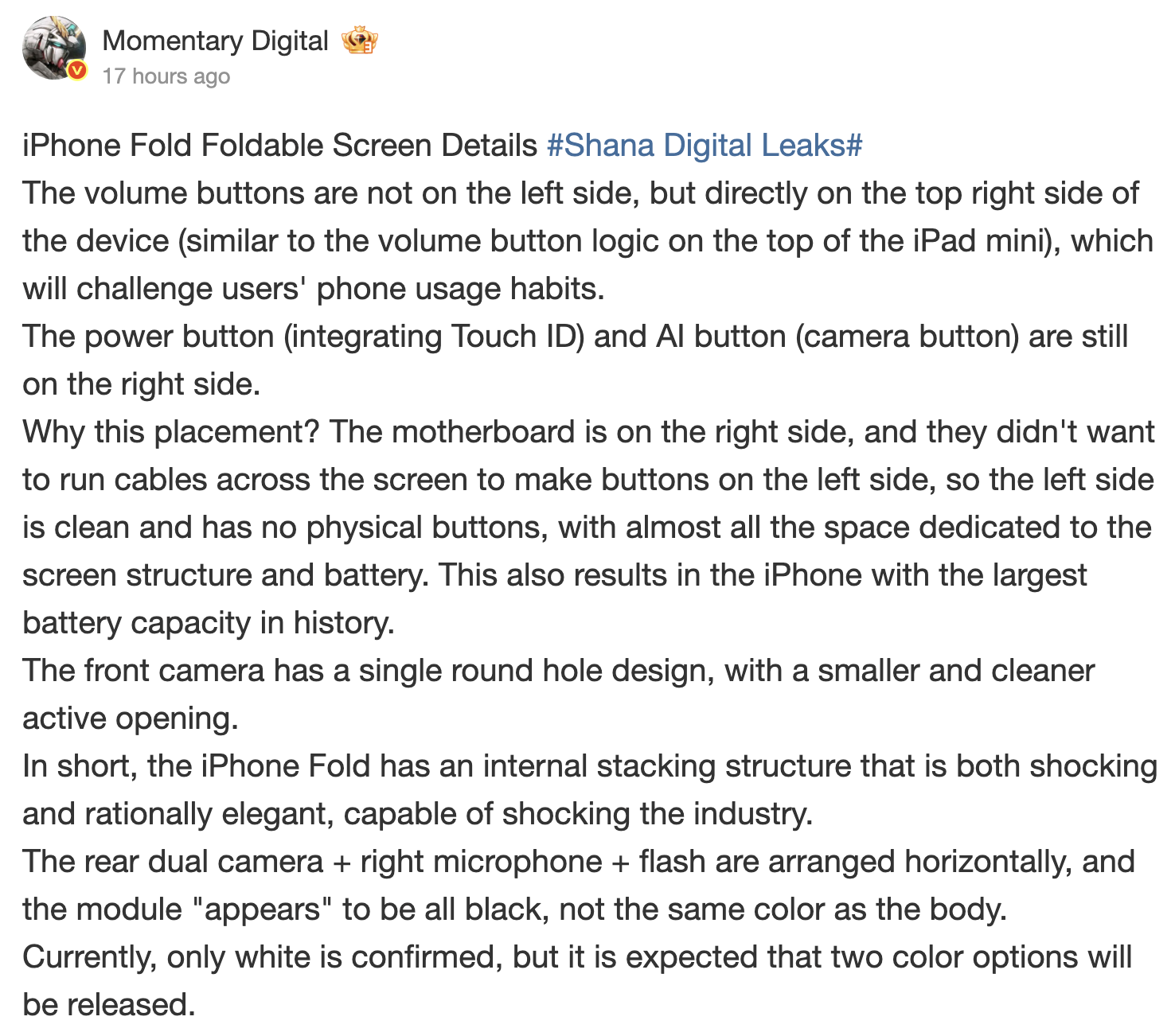 Le ultime sul design di iPhone Fold, tra punti di contatto e scelte di rottura 1