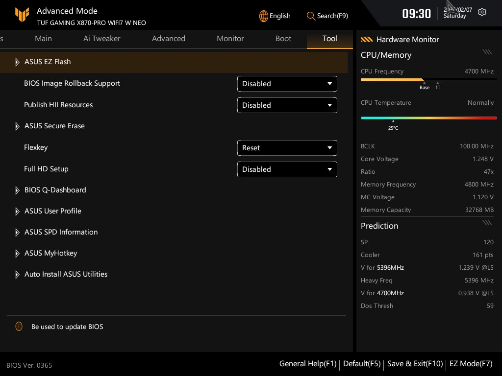 ASUS TUF Gaming X870-Pro WiFi7 W NEO BIOS-tt-1