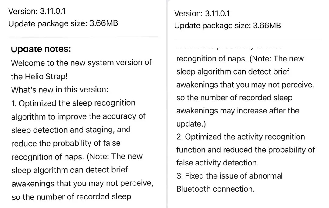 Amazfit Helio Srap - aggiornamento v3.11.0.1 CS