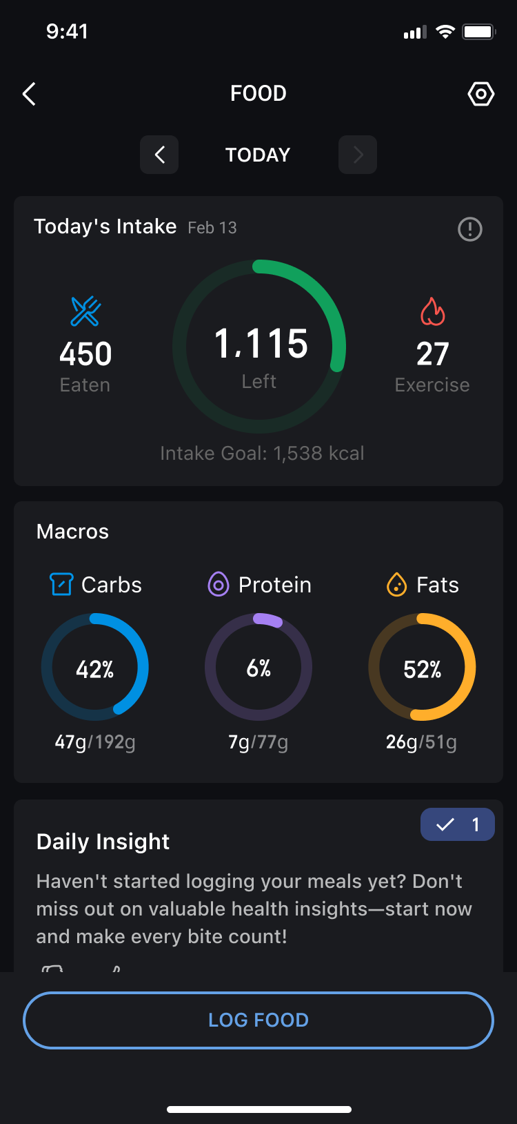 Amazfit Food Logging