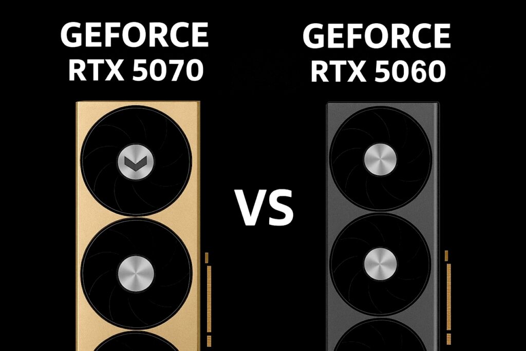 NVIDIA GeForce RTX 5070 vs RTX 5060 copertina