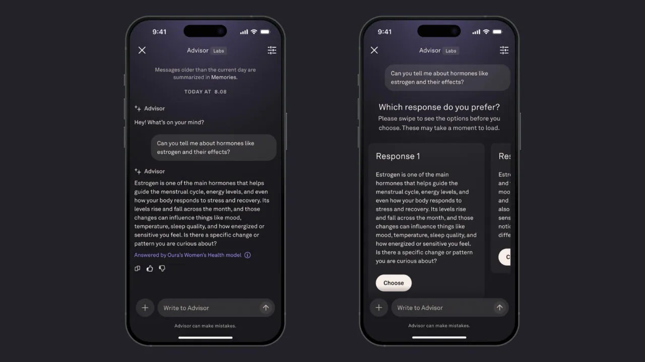 Oura AI Model salute femminile