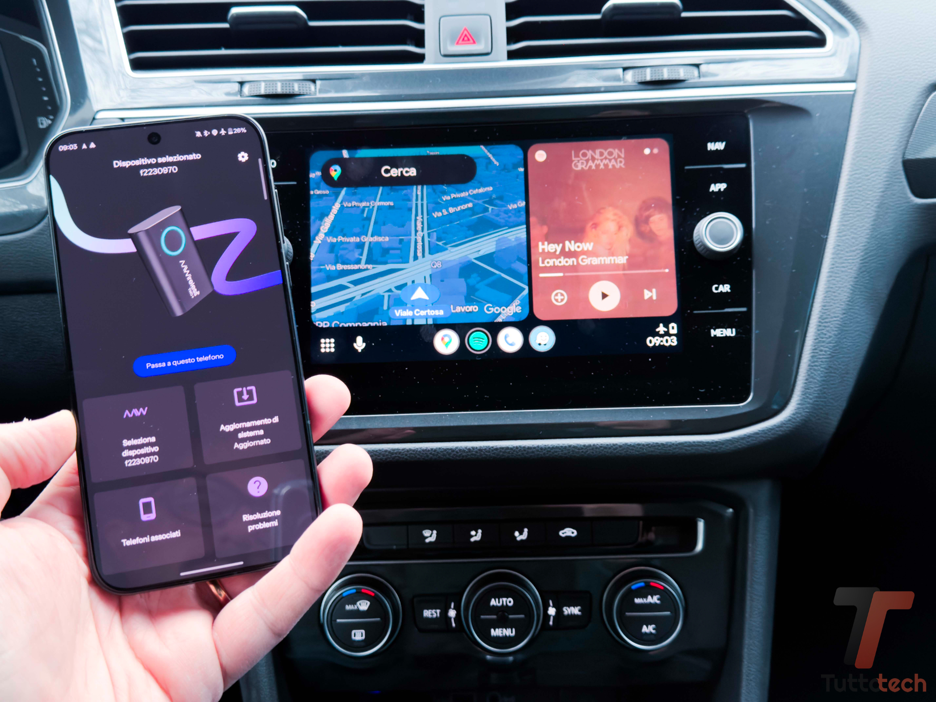 Recensione AAWireless TWO+: Android Auto e CarPlay wireless in un solo dongle che funziona 4