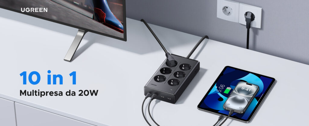 Questa multipresa UGREEN è super completa e oggi è in offerta su Amazon a poco più di 20€ 4