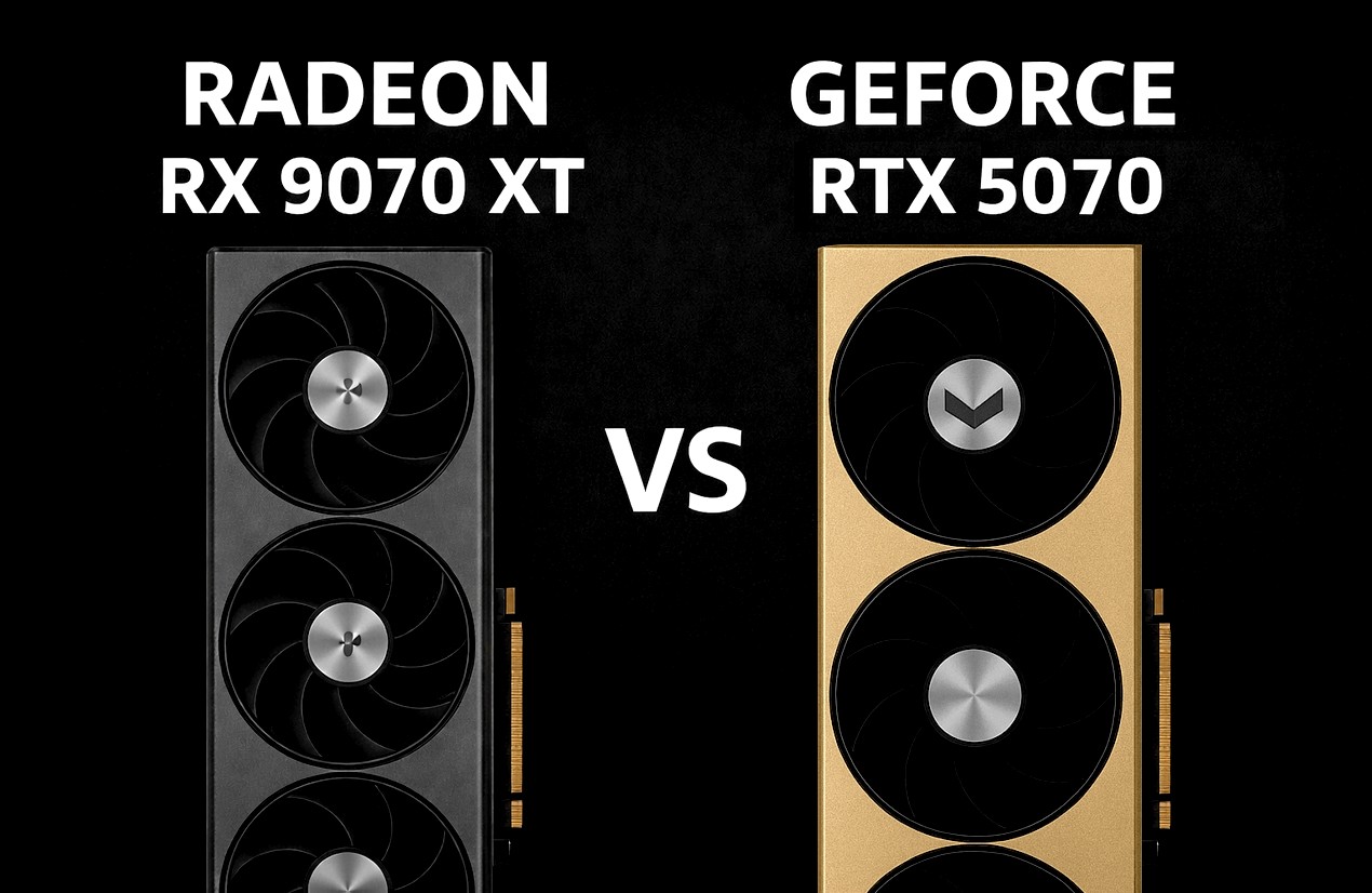 AMD Radeon RX 9070 XT vs NVIDIA GeForce RTX 5070: gaming, consumi e prezzi