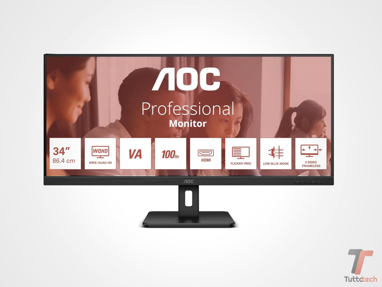 AOC U34E2M: il gigante Ultrawide da 34" per il multitasking crolla a soli 102€