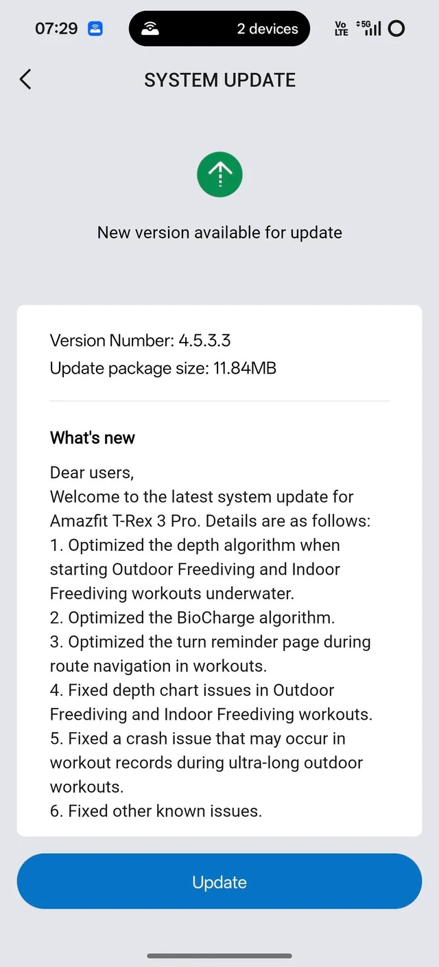 Amazfit T-Rex 3 Pro - changelog v4.5.3.3 by Reddit