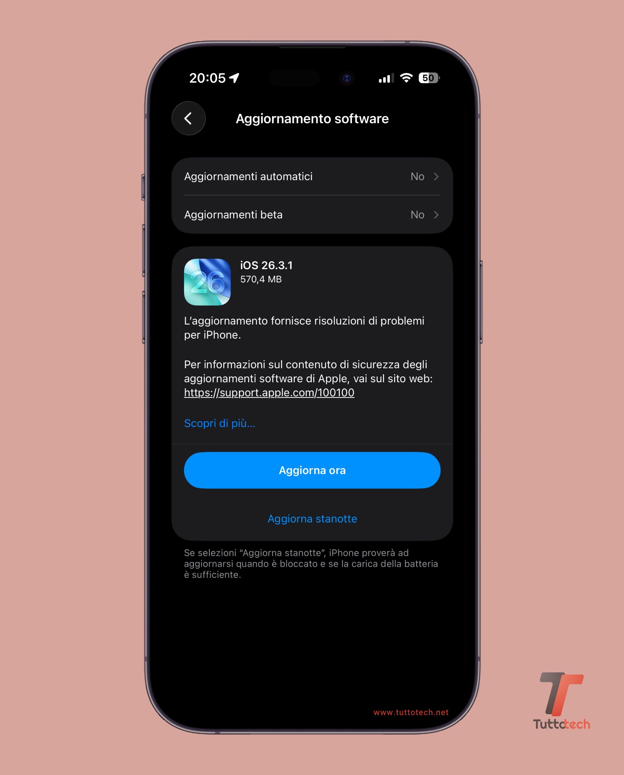 Apple iOS 26.3.1 on iPhone 14 Pro