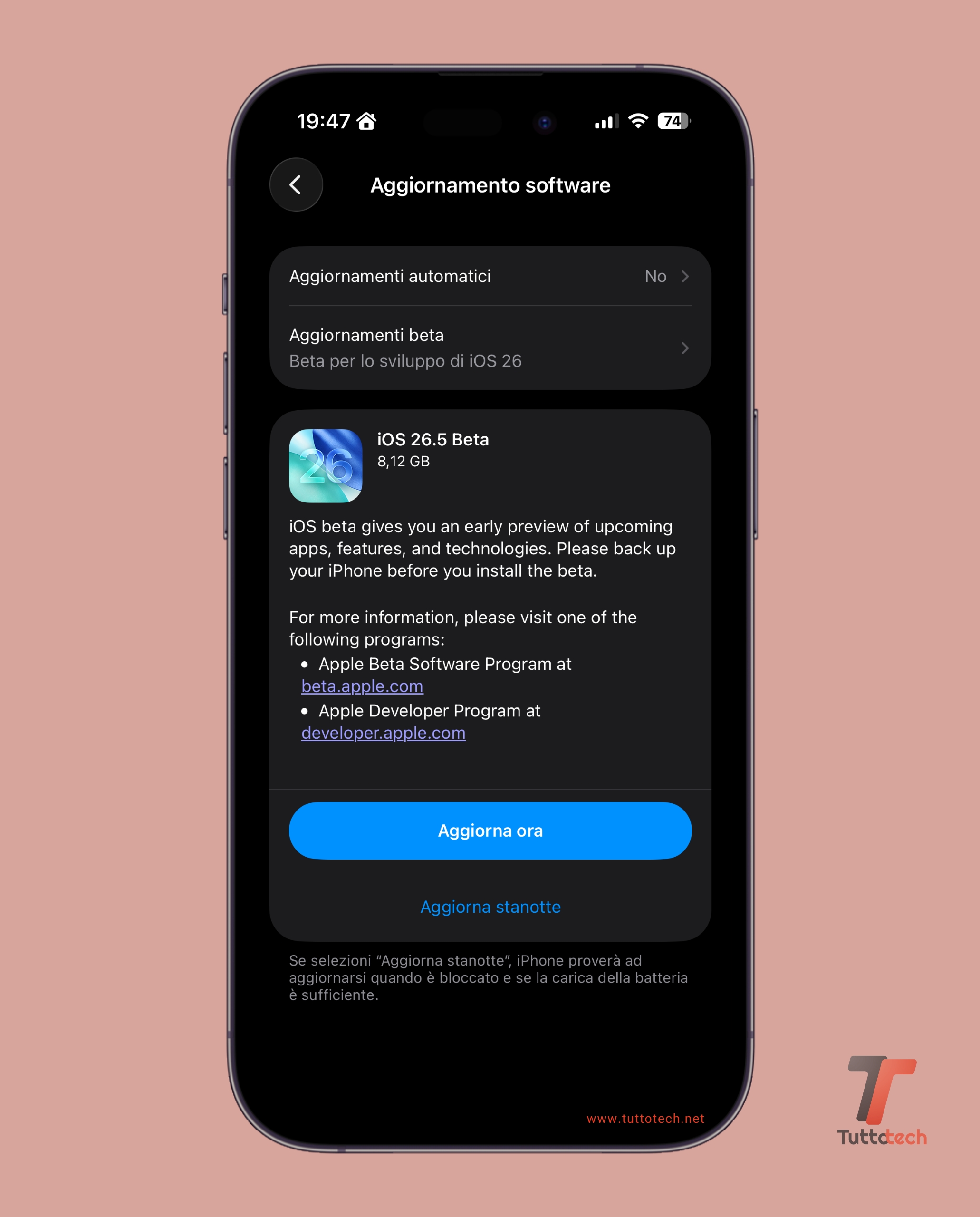 Apple iOS 26.5 DB1 on iPhone 14 Pro