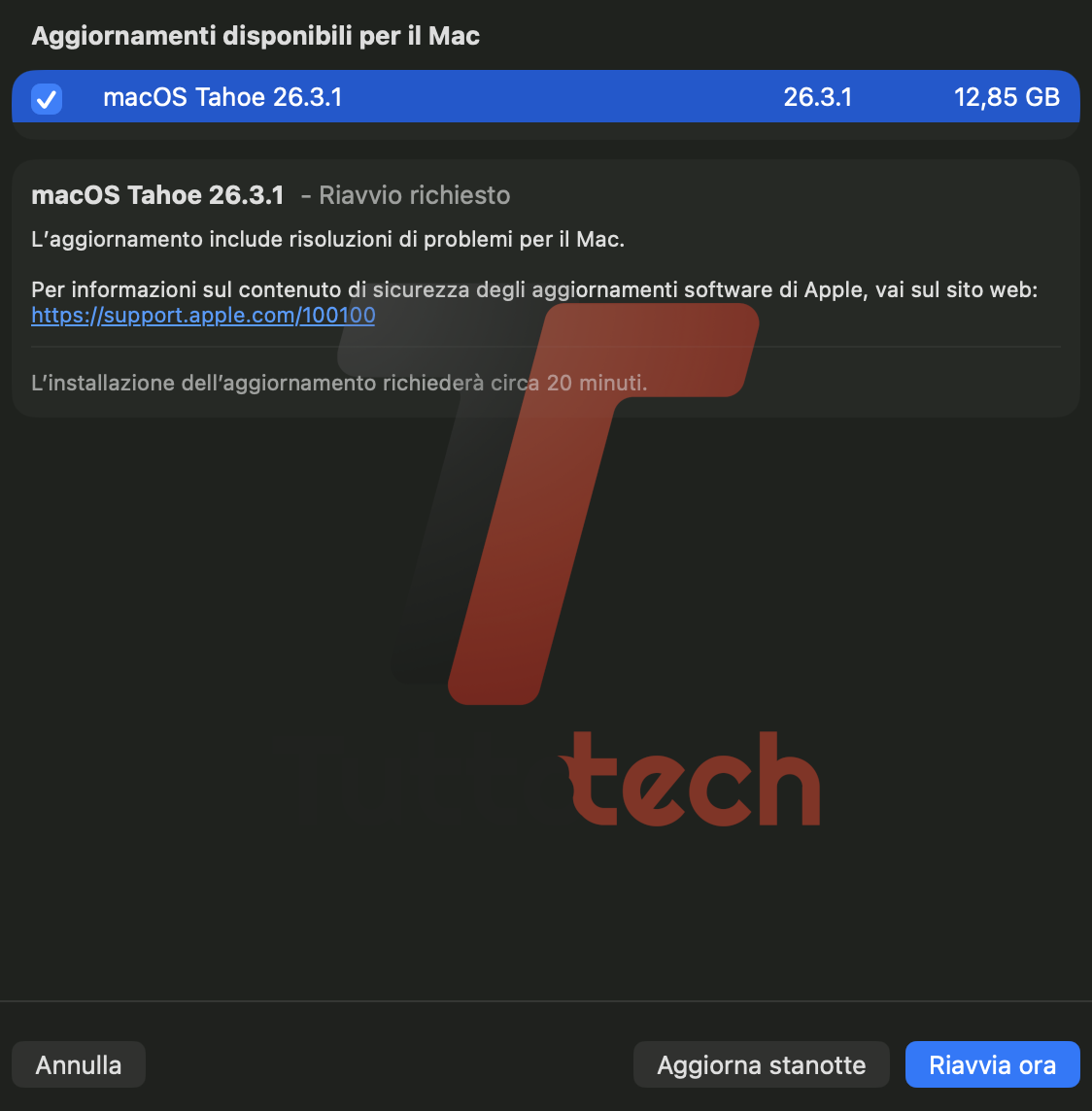 Apple macOS 26.3.1 Tahoe on MacBook Pro 16 M1 Pro 