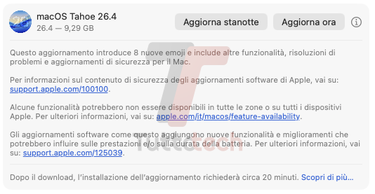 Apple macOS 26.4 Tahoe on MacBook Air M3