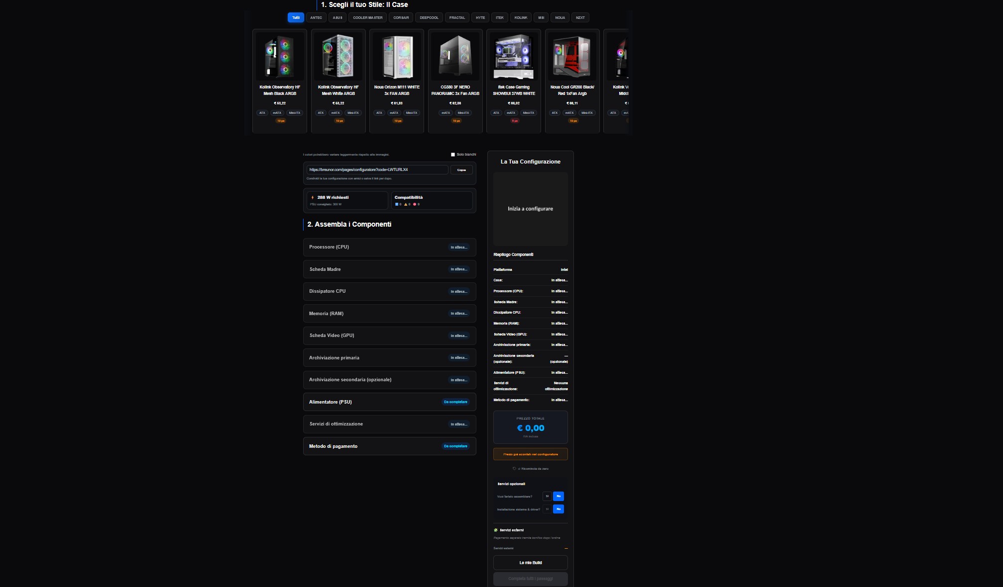 BREUNOR configuratore componenti