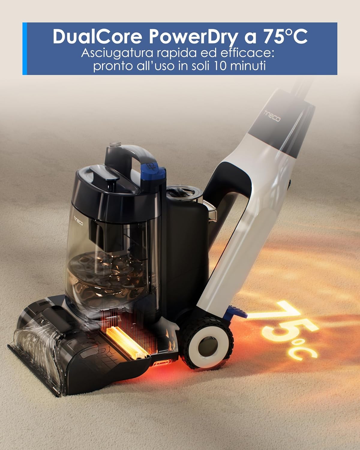 Tineco CARPET ONE Cruiser: il lavatappeti intelligente con sensore iLoop scende a 499€ 10