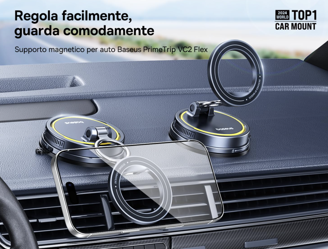 Rotazione a 720° e design pieghevole a soli 15€: scopri lo sconto record Baseus