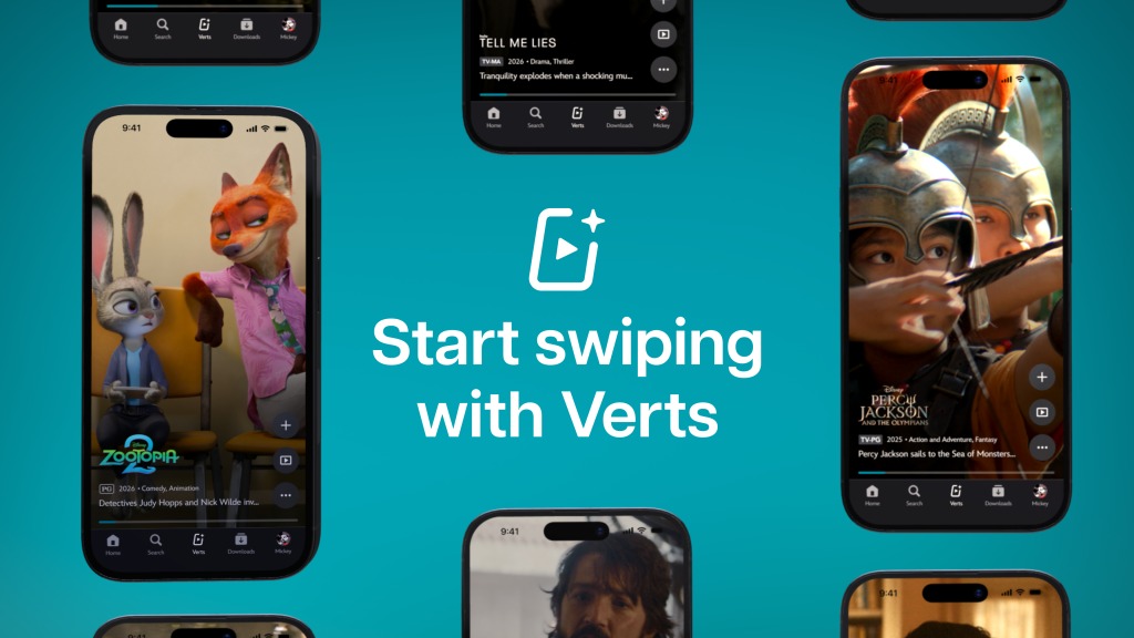 Disney+ introduce i video verticali in stile TikTok per scoprire film e serie con Verts