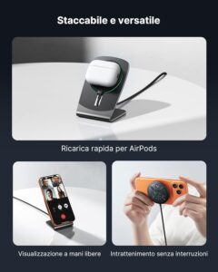 INIU Caricatore Qi2 a soli 14€: la stazione 2 in 1 con alimentatore incluso a prezzone 8