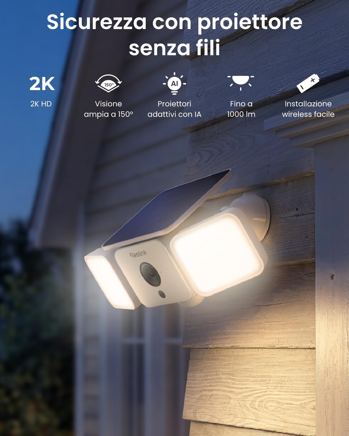 Reolink lancia Solar Floodlight, la videocamera di sicurezza con faretti e pannello solare integrato 12