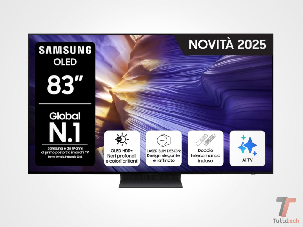 Neri assoluti su 83 pollici: Smart TV Samsung OLED 2025 al minimo storico su Amazon 4