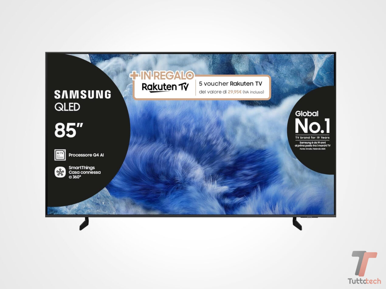 Offerta Samsung Smart TV 85": dimensioni cinematografiche e colori Quantum Dot al minimo storico
