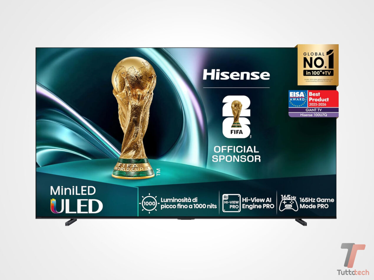 165Hz nativi e Matte Display anti-riflesso: scopri lo sconto record sulla Smart TV Hisense da 100"