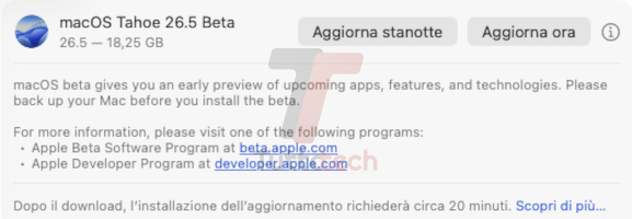 Apple macOS 26.5 Tahoe DB1 on MacBook Air M3