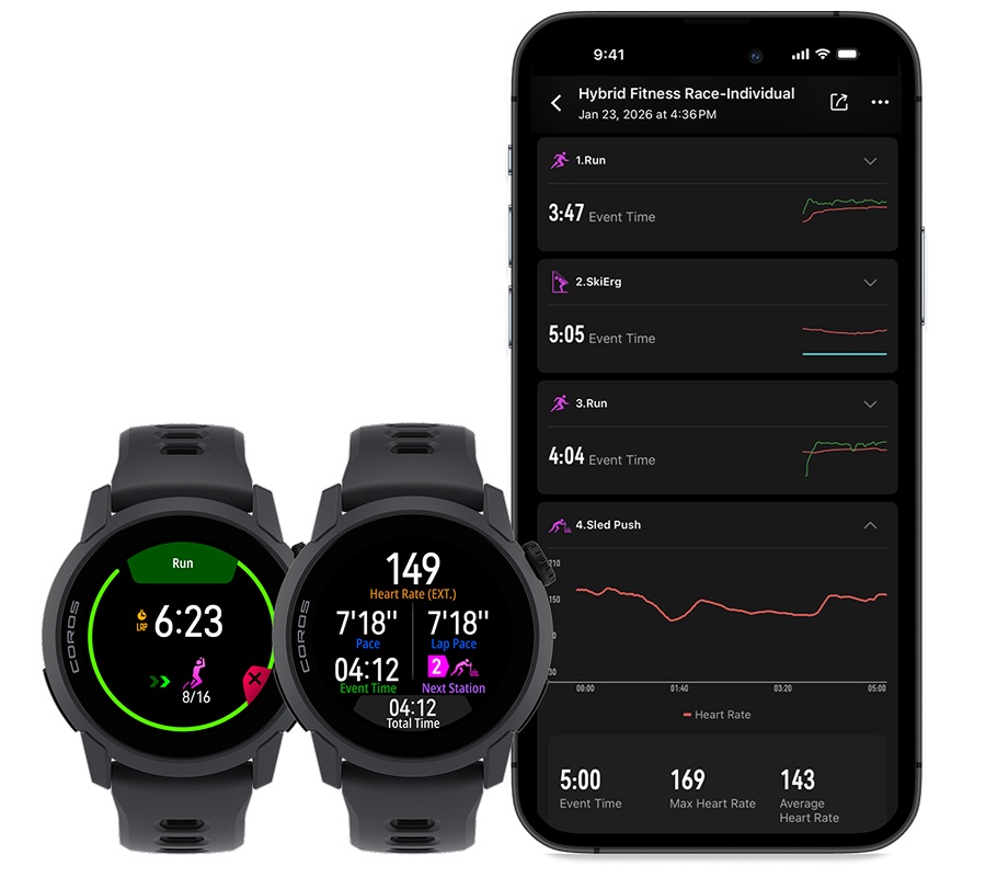 COROS - Aggiornamento marzo 2026 - novità Fitness Ibrido Hyrox