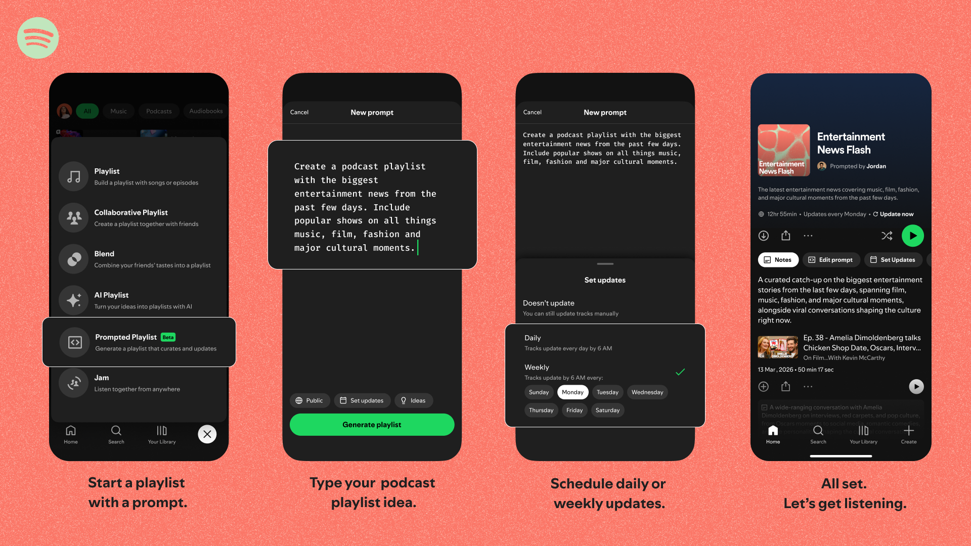 Spotify estende il funzionamento delle Prompted Playlist anche ai podcast 4