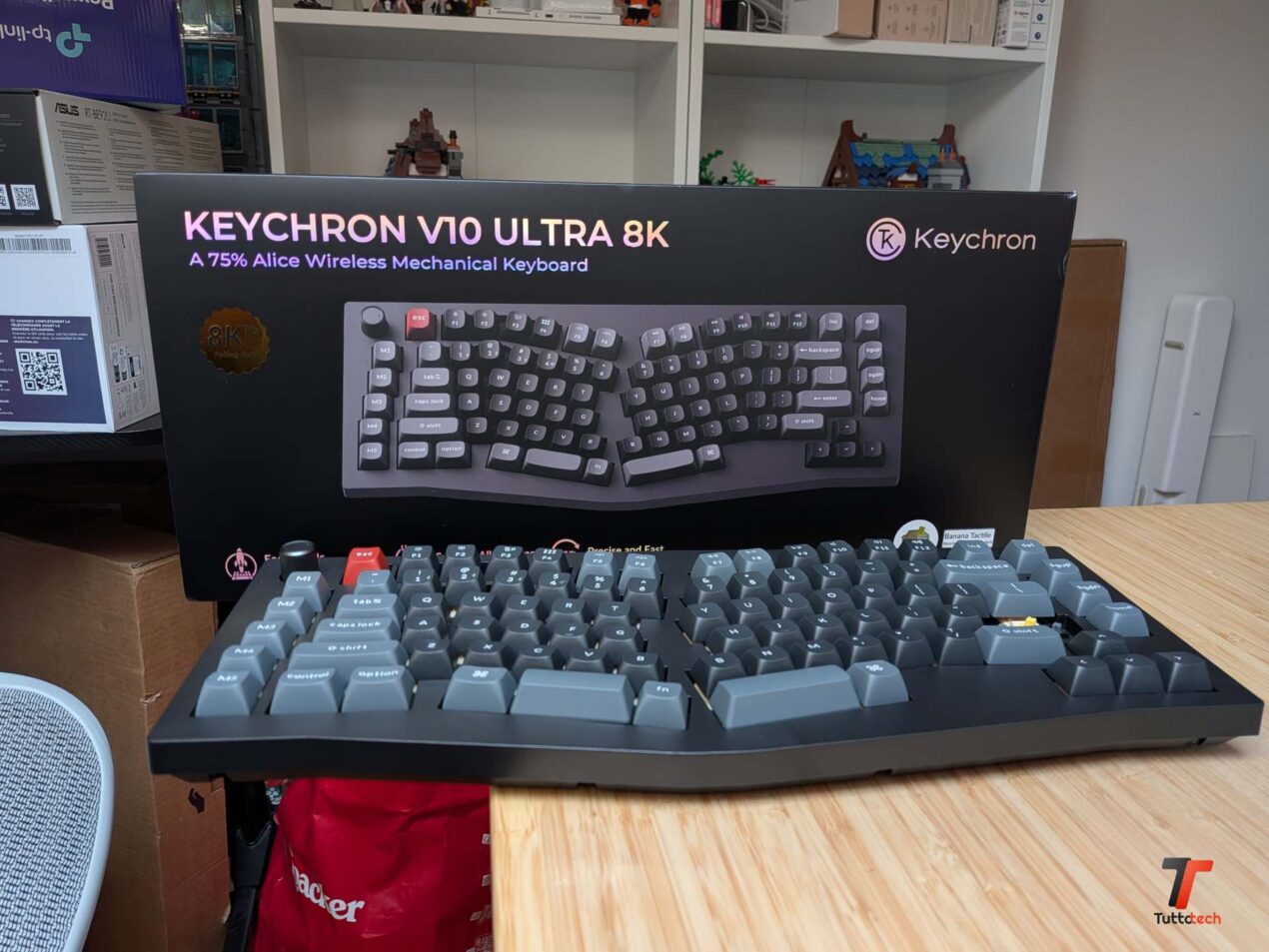Recensione Keychron V10 Ultra 8K, ergonomia Alice spinta al massimo