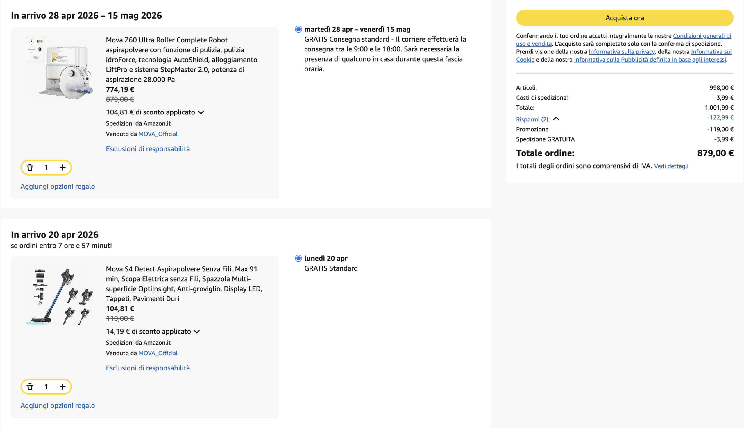 MOVA Z60 Ultra Roller in super offerta su Amazon con aspirapolvere cordless in regalo 4