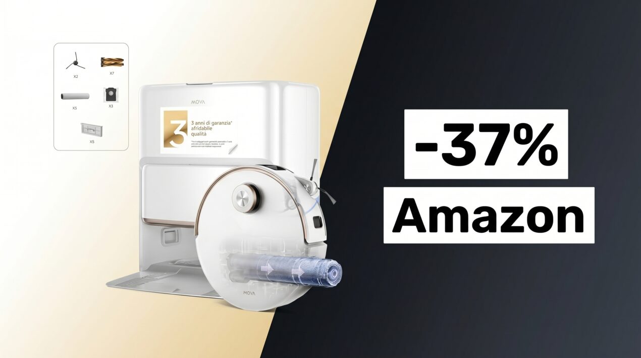 MOVA Z60 Ultra Roller in super offerta su Amazon con aspirapolvere cordless in regalo
