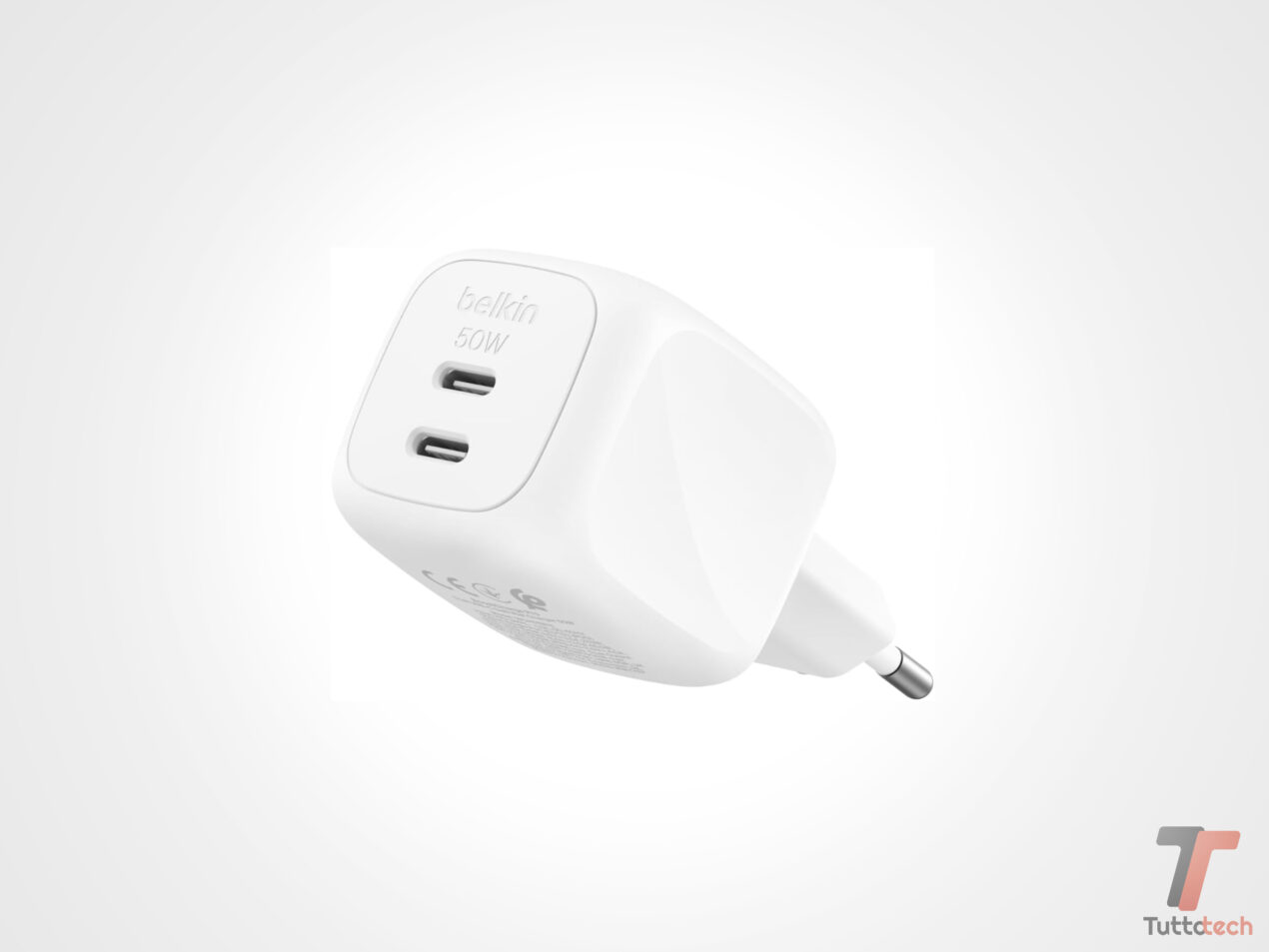 Offerta Amazon: alimentatore Belkin GaN 50W scontato del 55% e prezzo a 8,90€
